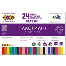 Пластилін "ZiBi" CLASSIC 24 кол. /ZB.6236/ 480г, KIDS Line (1/10)