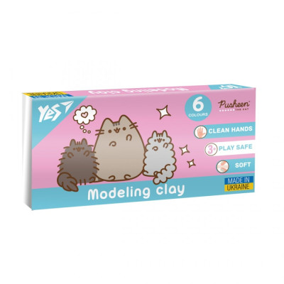 Пластилін 6 кол. 120г "Yes" /540651/ "Pusheen" (1/40)