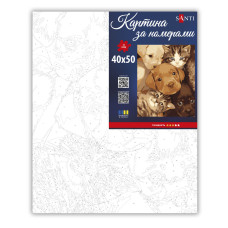 Картина за номерами "SANTI" /955765/ "Милі мордочки", 40*50см