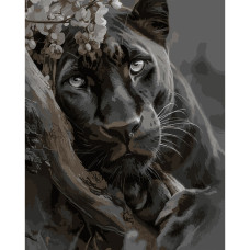 Картина за номерами "SANTI" /955763/ "Чорна пантера", 40*50см