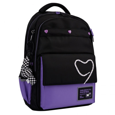 Рюкзак шкільний "YES" /559923/ TS-48 Purple Hearts 45*31*15см (1/15)