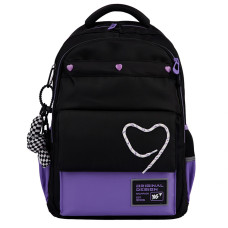 Рюкзак шкільний "YES" /559923/ TS-48 Purple Hearts 45*31*15см (1/15)