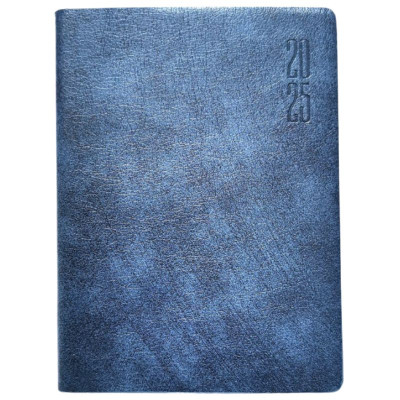 STOCK Щоденник ДАТ. 2025 А6/160арк "Bourgeois" /9507/ ШКІР. ЗАМ, крем пап., 70гр/м # (1/40)