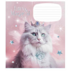 Зошит уч. "Школярик" 12арк.==/3316L/ "Fairy cats" глiтер (дівчинка) (30/300)