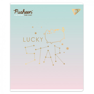 Зошит уч. "YES" 24арк.== /767544/ "Goldstar Pusheen" Софт тач, фольга золото (10/160)