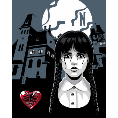 Картина за номерами "SANTI" /955059/ "Wednesday: Nevermore Academy", 40*50см